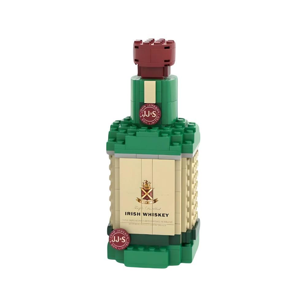 Kreativní stavebnice láhve na whisky bez krabice, 3D puzzle DIY modely pro dospělé, dekorace do domácího baru, k dispozici 10 stylů
