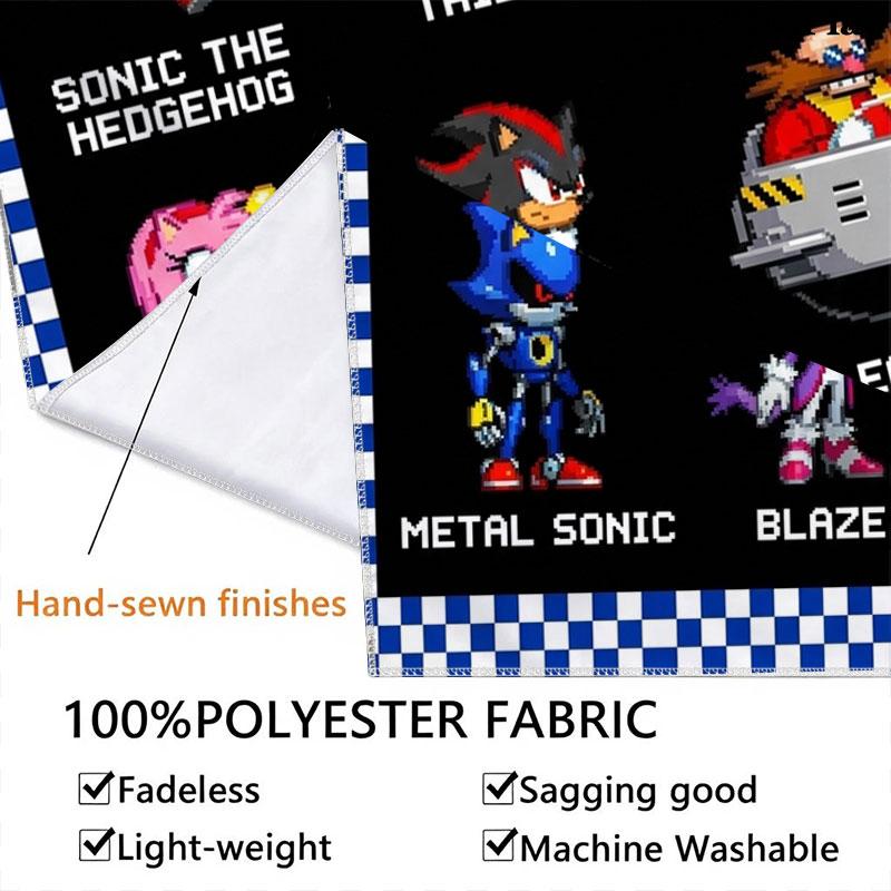 Hedgehog Sonic Cruise Wall Hanging Printed Fabric Blanket Decorative Tapestries for Bedroom Living Room Home Decor