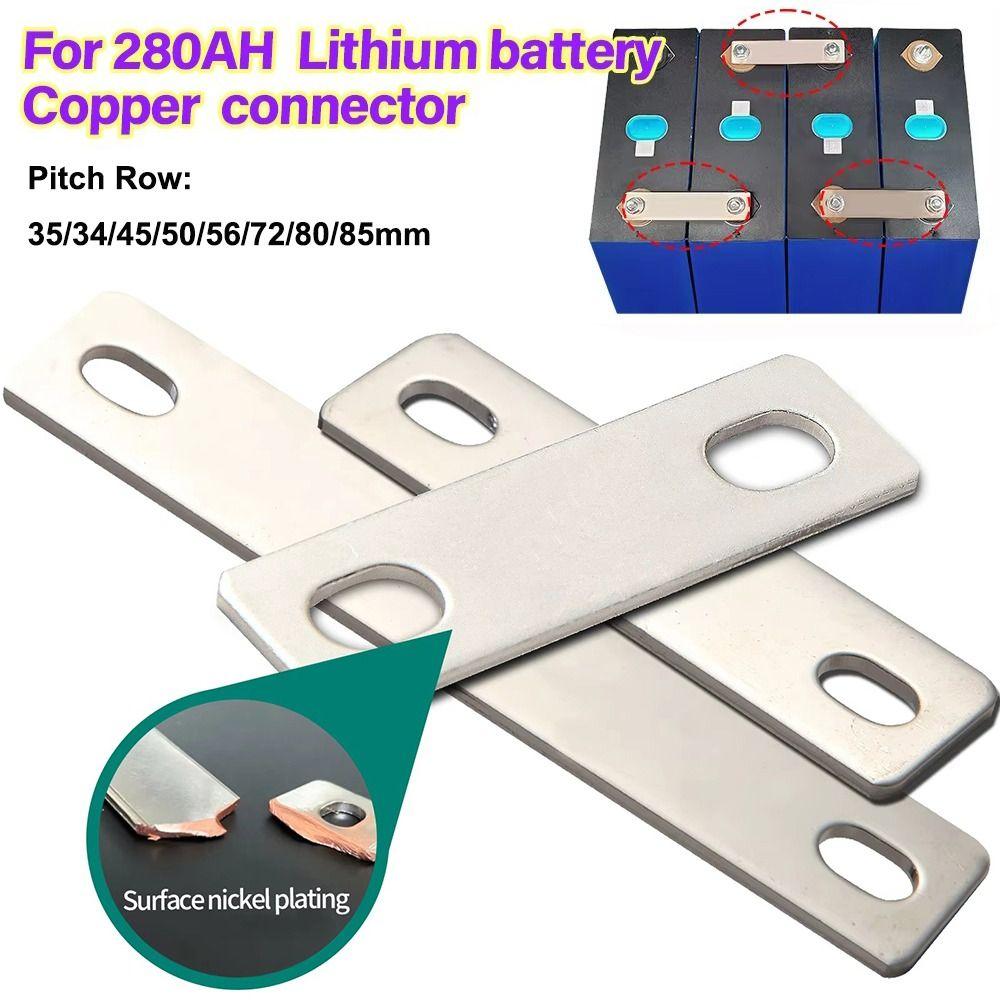 Flat Battery Busbar M6 Copper Busbar New Bus Bars Connector  Lifepo4 Cell Lithium