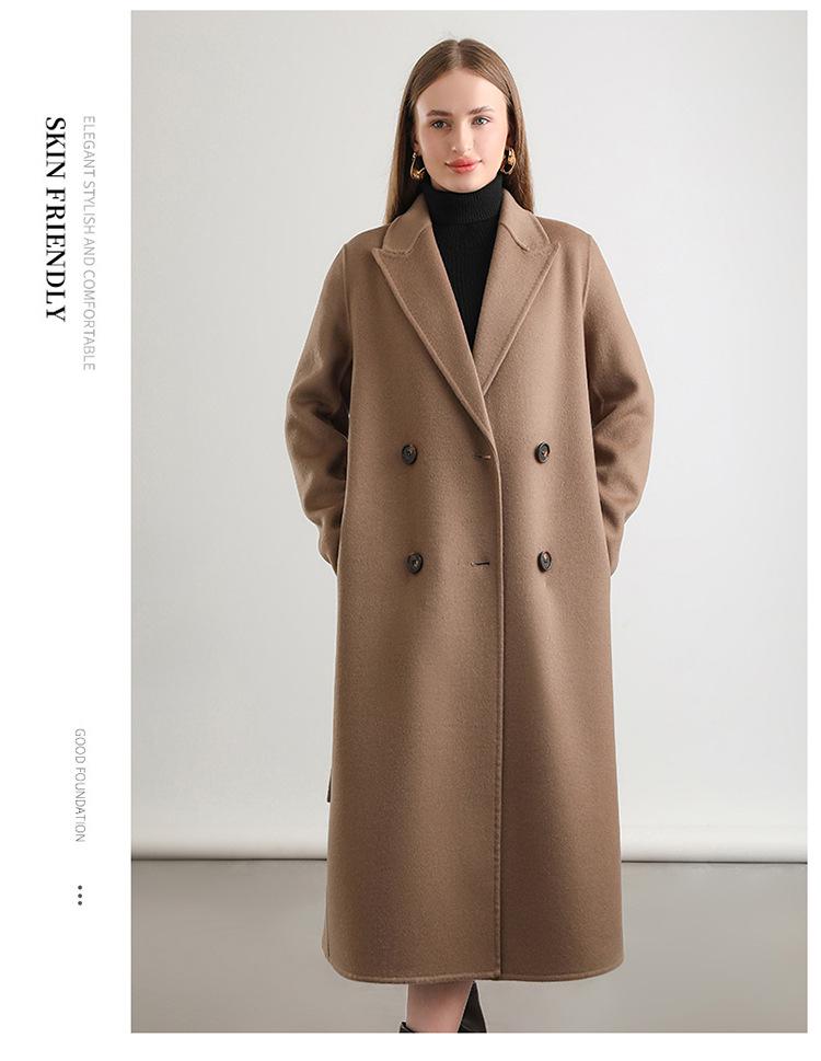 Women's Double-Sided Wool Blend Belted Overcoat for Autumn/Winter 2024