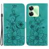 For Realme Note 60x 4G/C63 4G/C61 4G/Narzo N63 4G Stand Case Lily Flower Imprint Leather Phone Cover