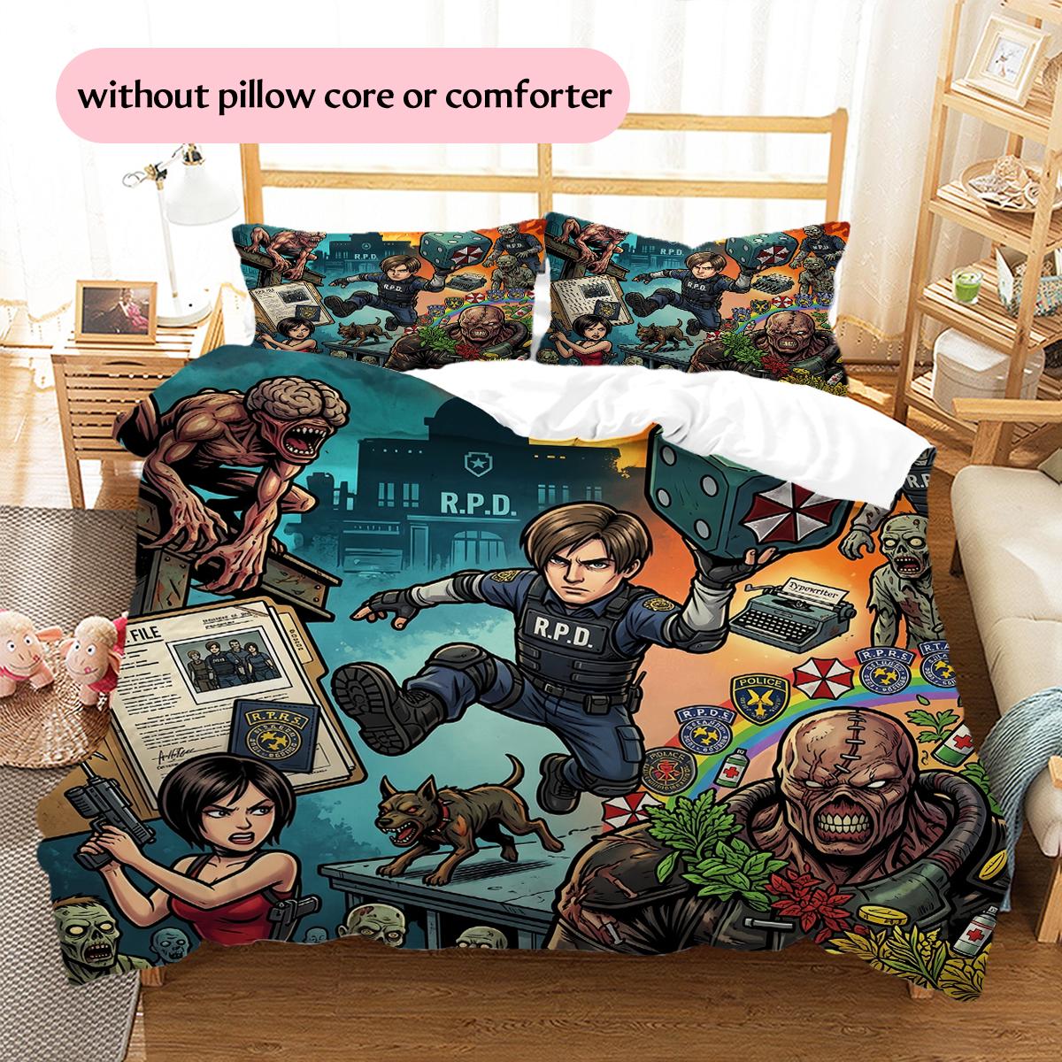 

Multiple Characters of Death Note Pattern Bedding Quilt Set Home Decoration Gift (1 * duvet cover + 2 * pillowcase without core) 135x200cm