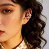Elegant French Zircon Pearl Earrings: Unique Design & Exquisite Ear Clips for Women