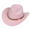 Western Cowboy Top Hat Spring And Autumn New Jazz Hat Big Brim Pentagram Belt Accessories Felt Hat Men And Women