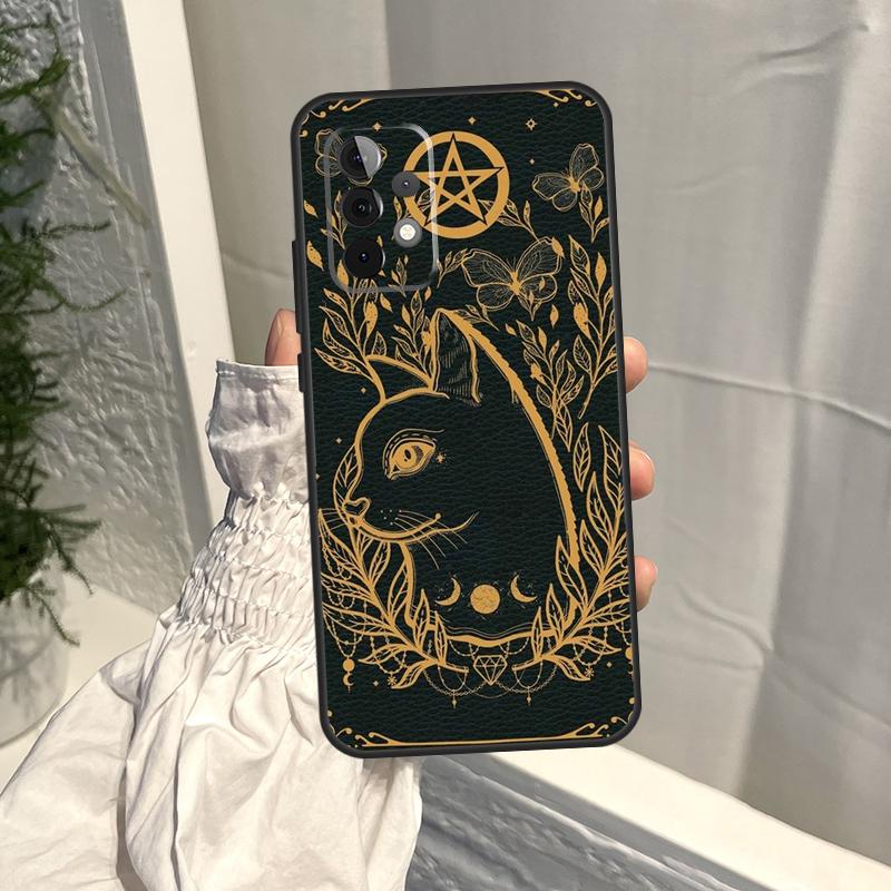 

Moon Tarot Witch Cat Case For Samsung Galaxy A54 A34 A13 A23 A33 A53 A73 A12 A14 A22 A32 A52 A51 A71 A21S Coque Samsung A51 4G