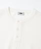 XOX Basic Cool Henley Neck Crop Short Sleeve Knit [Ivory]