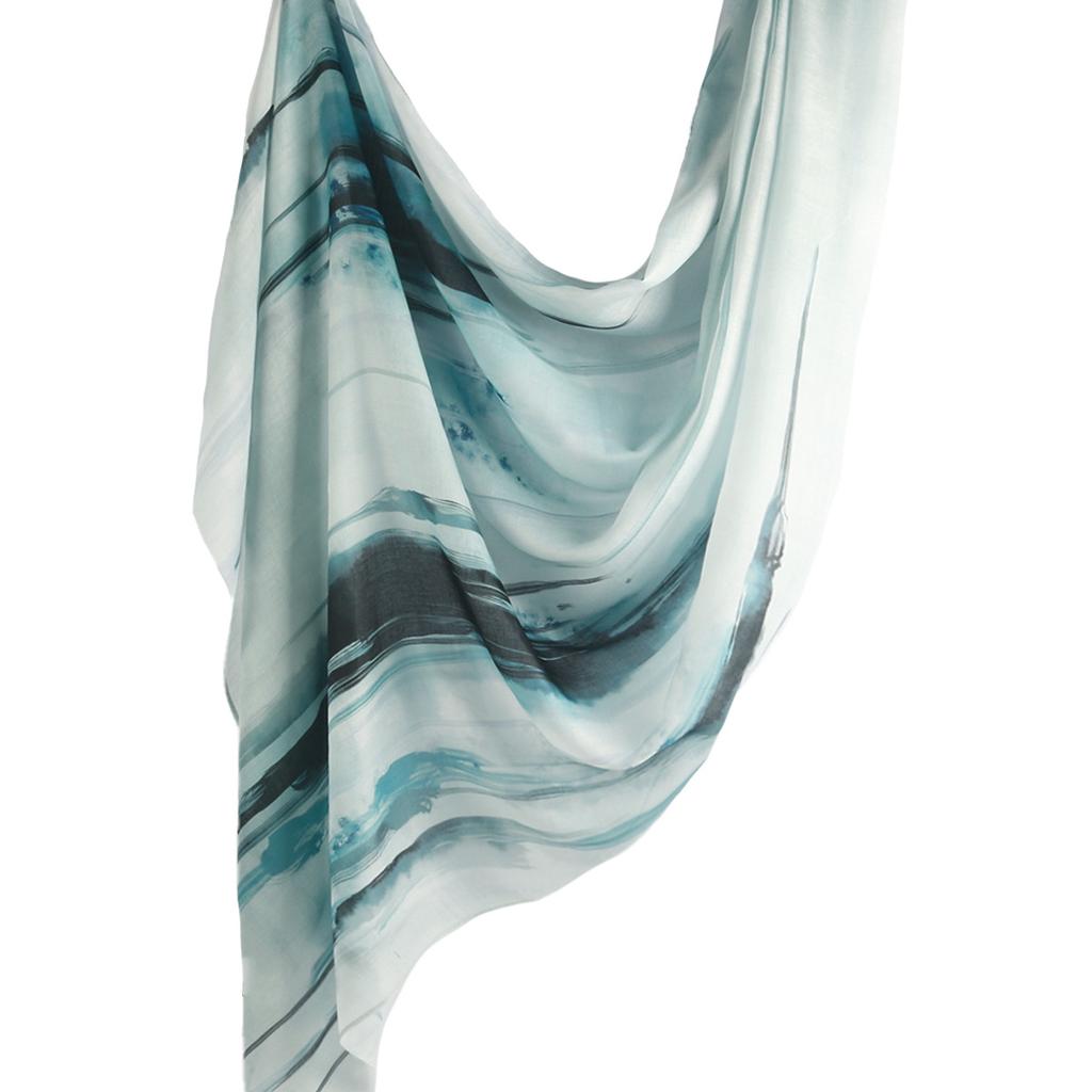 Aquarell Blume Viskose Hijab Schal Atmungsaktiv Weich Lang Mode Schals Kopftuch Paisley Muster Muslimische Hijabs Für Frauen