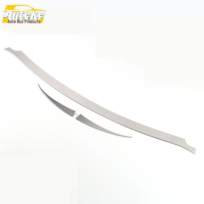 

21 ORA Good Cat Models Front Bumper Trim & Center Grille Bright Strip Decorative Stickers - Car Accessories