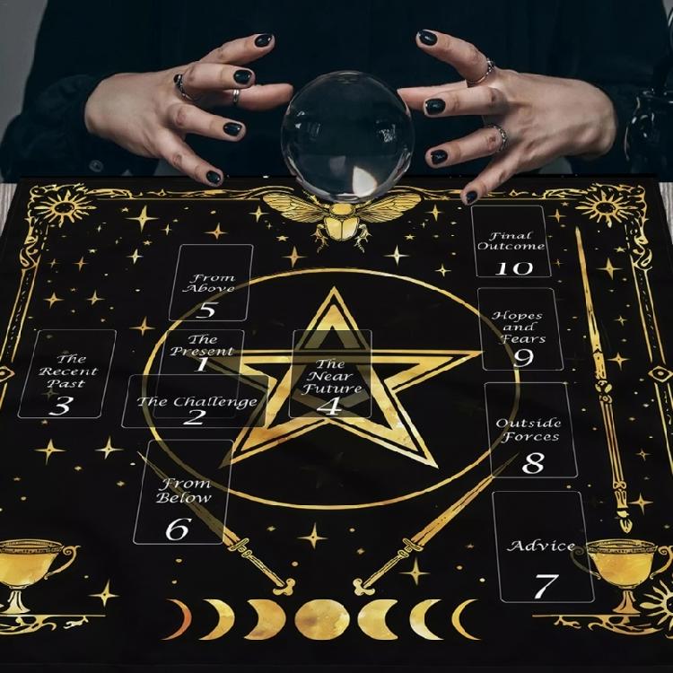 Reading Card Astrologys Tablecloth Altars Cloth Square Divinations Cards Table Cloth Witchcrafts Deck Cloth Enduring