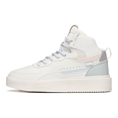 Lifestyle Series Non-Slip Wear-Resistant High-Top Skate Shoes Women Sneakers White Blue Green 922238011-2