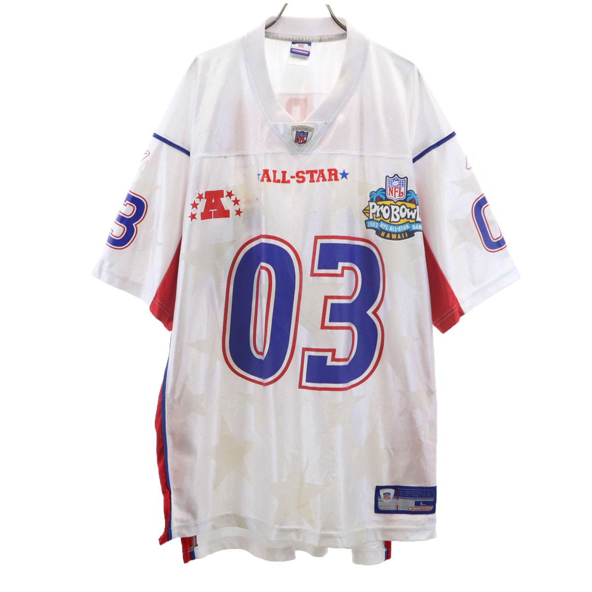 

Reebok Short sleeve shirt L White system NFL Football Men s Used