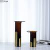 Creative Brown Glass Vase Golden Framed Flower Pots Desk Decoration Flower Arrangement Modern Floral Vases Room Aesthetic Decor