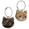 Clear Cat Head Shape Hair Keepsake Cats Furs Storage Box Keychain For Pet Memorial Jewelry Pendant With Metal Loop