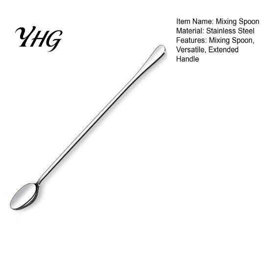 Stainless Steel Stirring Spoons Long Handle Mixing Spoon, Polished Metal Dishwasher Safe Tall Glass Bar Spoon for Cocktails And Coffee Kitchen