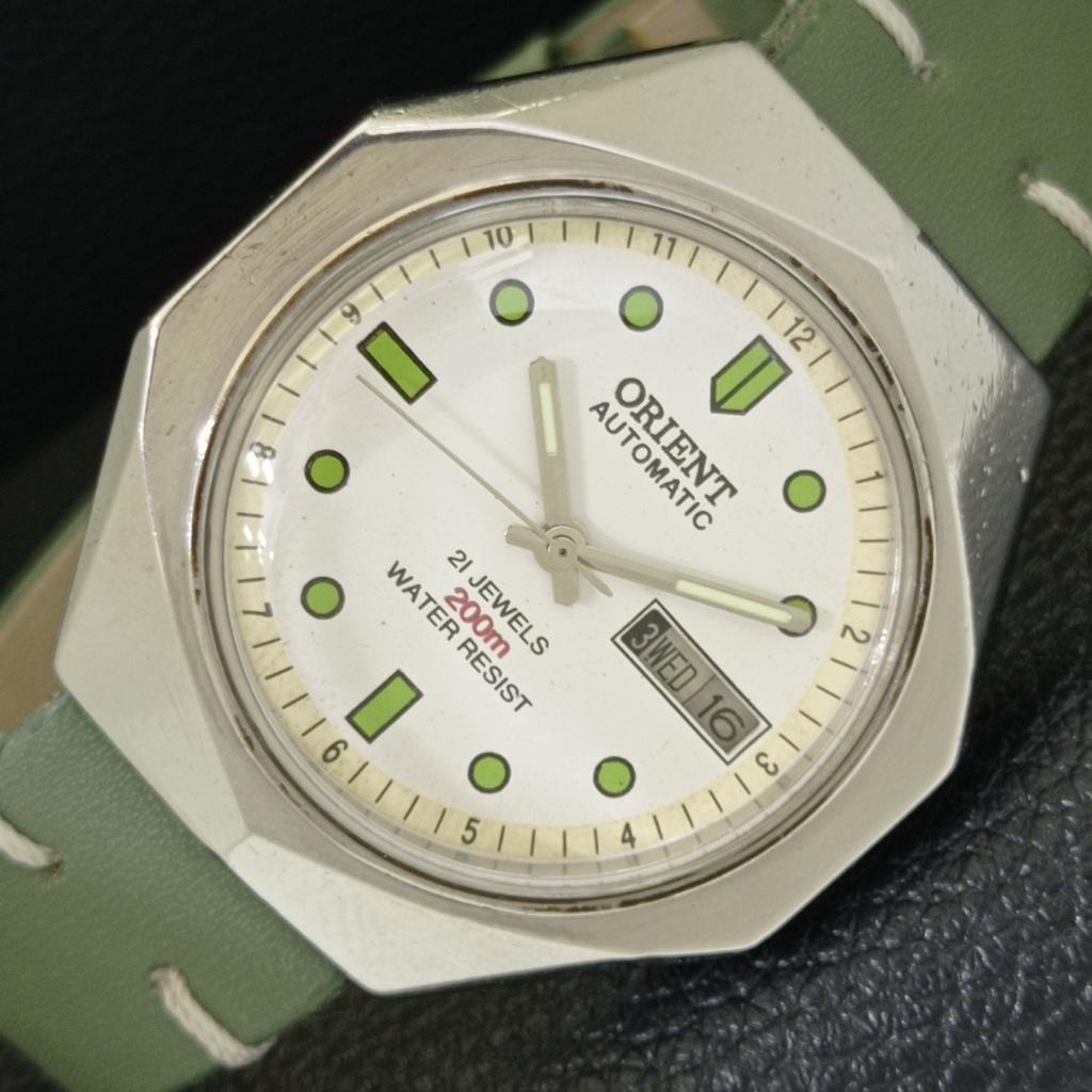 

ВИНТАЖНЫЕ МУЖСКИЕ ЧАСЫ ORIENT AUTOMATIC 46941 ЯПОНИЯ С БЕЛЫМ ЦИФЕРБЛАТОМ a700689-5 R204-a700689