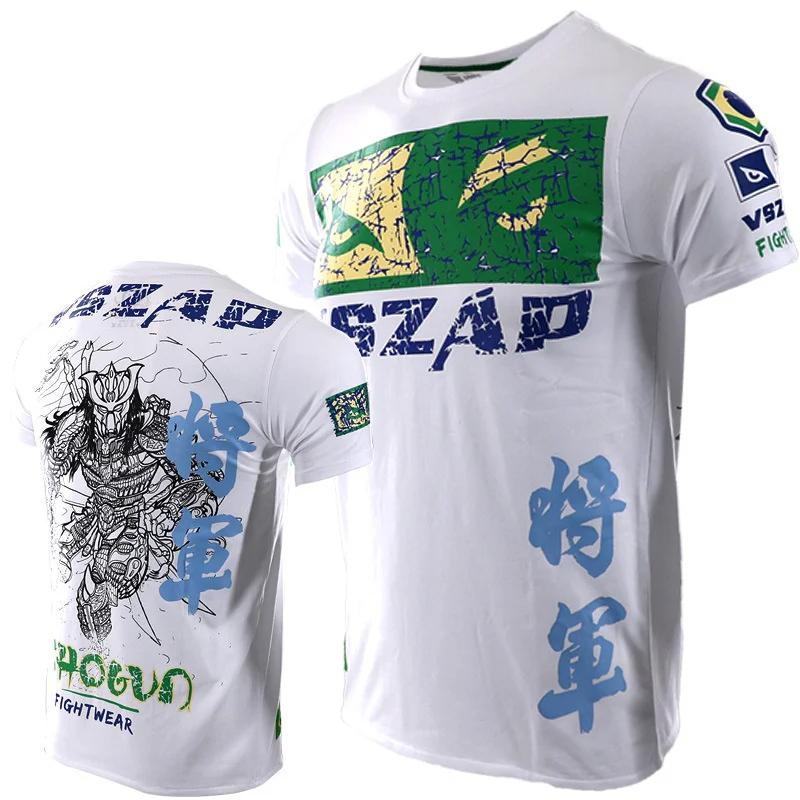 Muay Thai Βραζιλιάνικο Ζίου-Ζίτσου 3D Εκτύπωση Αθλητικό Γρήγορου Στεγνώματος Αναπνέον Ανδρικό T-shirt Εξωτερικού Χώρου Προπόνηση Δρόμου Γονέας-Παιδί Κοντομάνικο