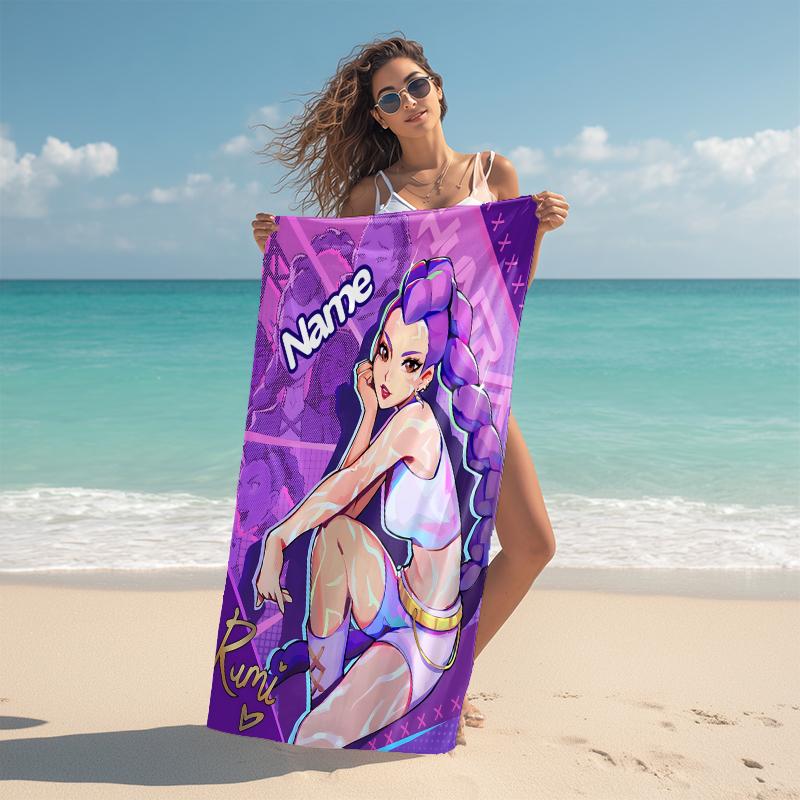 Personalized "Galactic Heroes Unite" Beach Towel Microfiber Beach Towel Thin Absorbent for Beach Swimming Yoga Bath Sports. 0910212