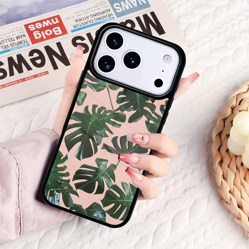 Tropical Monstera Leaves Phone Case For IPhone 17 16e 15 14 13 12 11 Pro Max Air Mini Soft Protective Cover