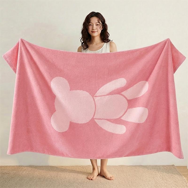 100% Cotton Cartoon Beach Towels - Extra Large, Thick & Absorbent, Suitable for Children, Maternity & Baby Use