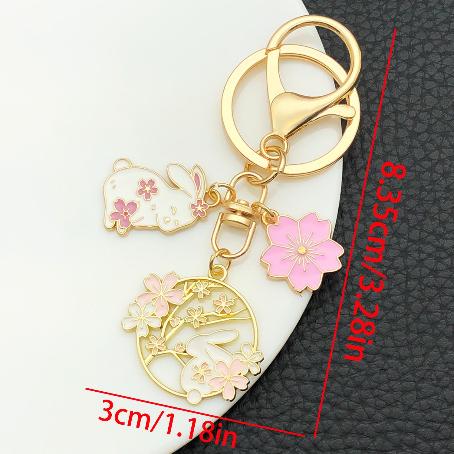Cartoon Mid-Autumn Drip Oil Rabbit Keychain