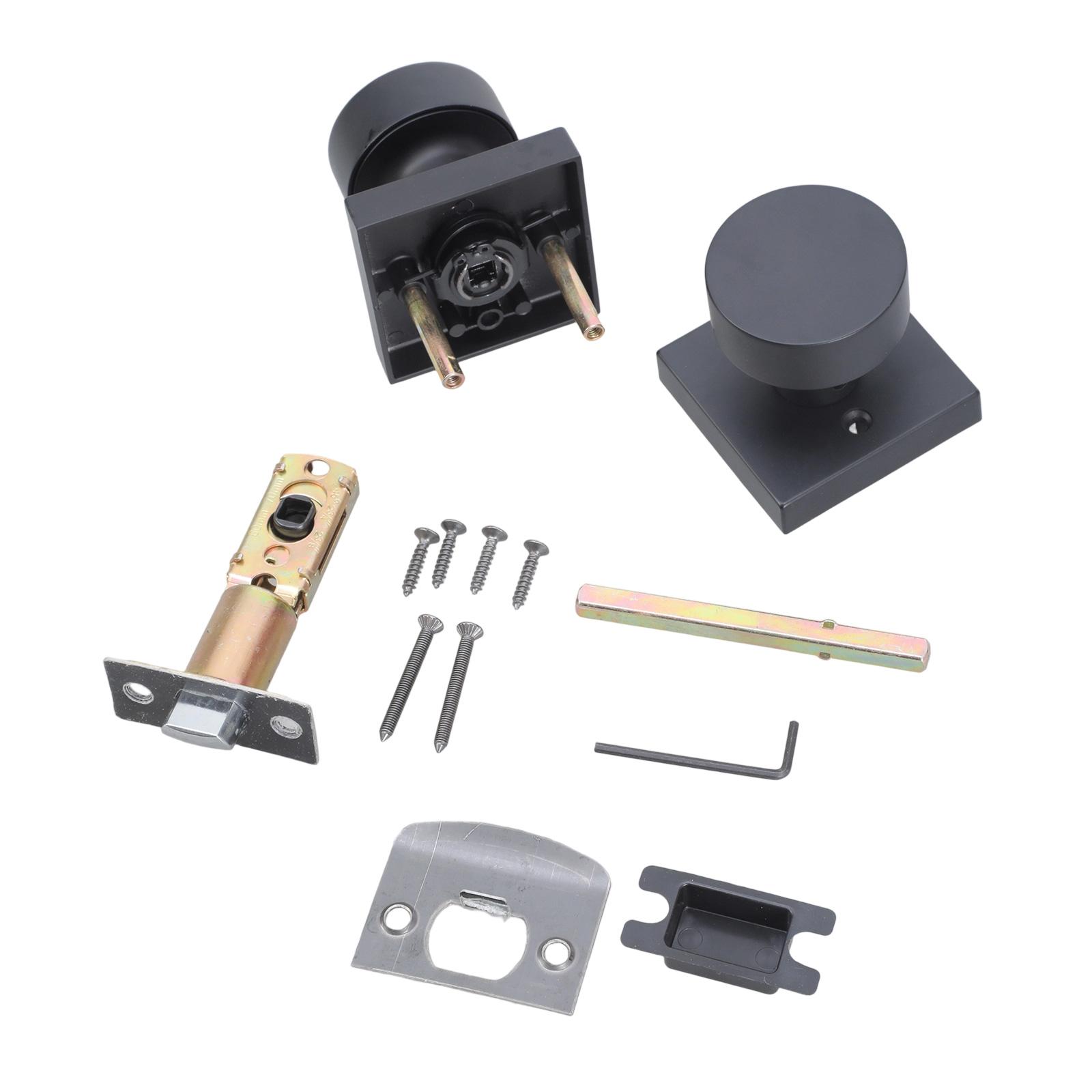 

Круглые дверные ручки из цинкового сплава, комплект ручек, неблокирующиеся, ручки для межкомнатных дверей для прихожей, кладовки, ванной комнаты, легкая установка 2