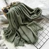 Source Retro dirty dyed sequined acrylic scarf women's four seasons are easy to match medium and long soft headscarf fringed shawl