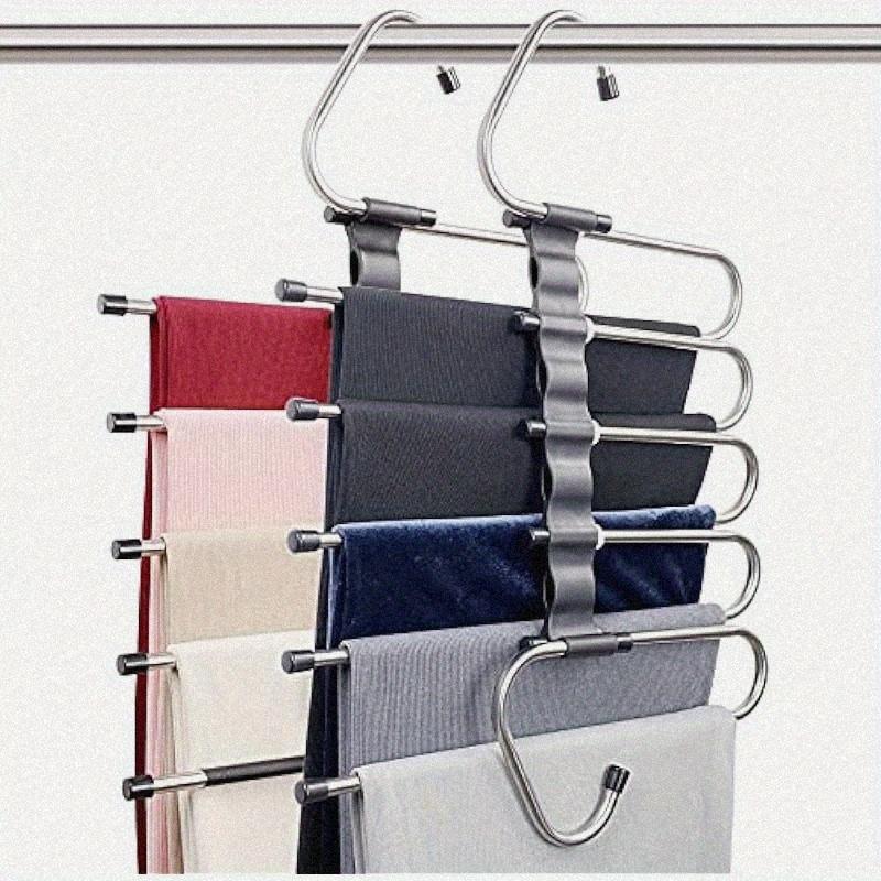 Magic Pants Hanger Saves Space - Used for Multiple Layers of Multifunctional Wardrobes, Pants Scarves, Slack Rack Organizer