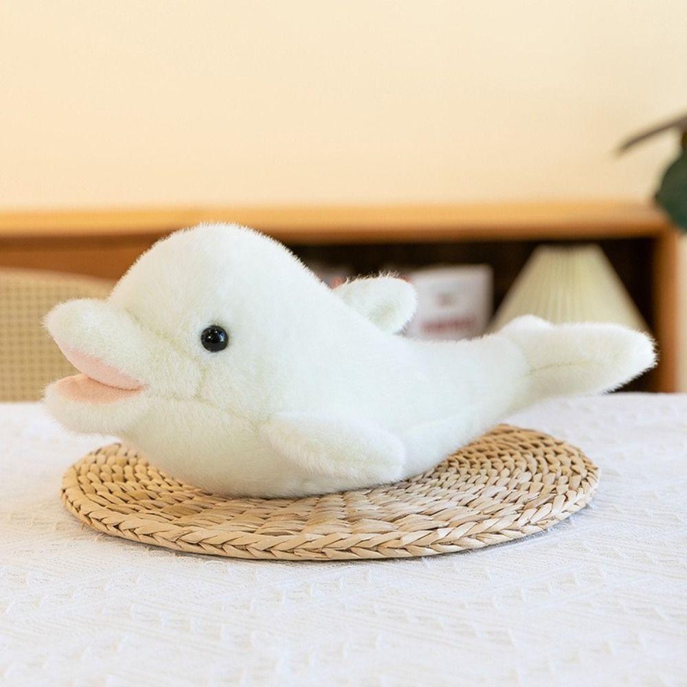 

PP Cotton Simulation Dolphin Plush Toy Fluffy Plush Stuffed Whale Toys Kids Gifts сірий