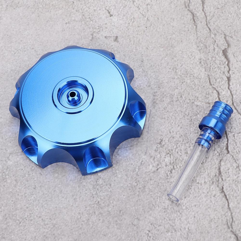 Motorcycle CNC Aluminum Gas Fuel Tank Cover Cap For 50cc 160cc Pit Dirt Motor Bike (Blue)