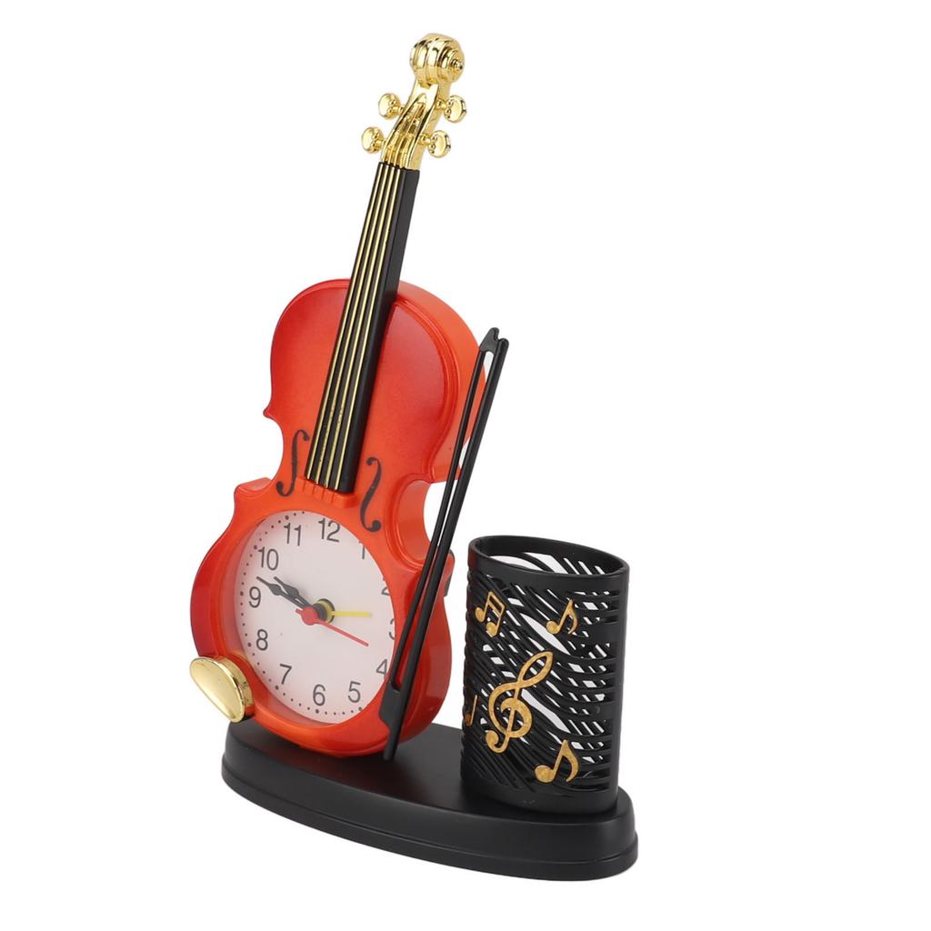Geige Wecker Retro Mode Anspitzer Funktion Tischwecker Geigenform Neuheit