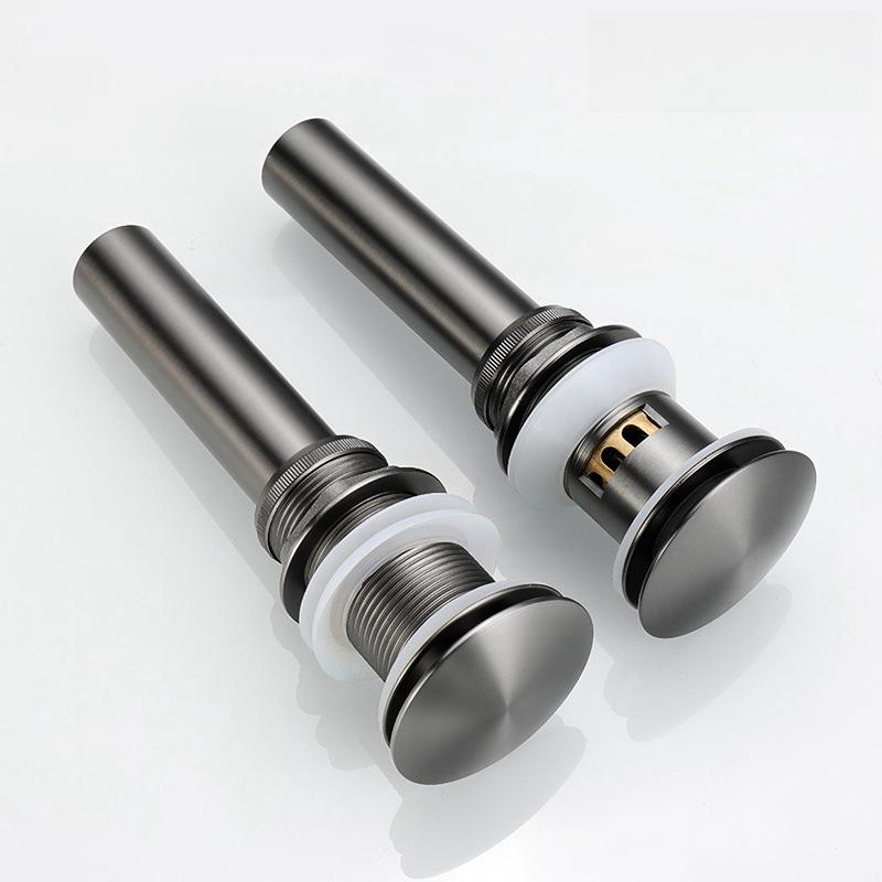 Factory Wholesale High Quality Brass Black Pop up Basin Drain Without Overflow Bathroom Sink Waste Stopper (Black,Brass) чёрный
