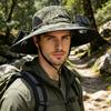 Men Hat Summer Outdoor Mountaineering Fishing Anti-UV Sun Hat with USB Solar Charging Built-in Fan Three Speed Settings Hiking Cooling Hat