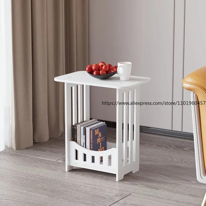 Nachttisch Schlafzimmer Schließfach Kunststoff Doppel-Schichten Nachttisch Schrank Bücherregal Diverses Lagerregal Wohnzimmer Mini Couchtisch