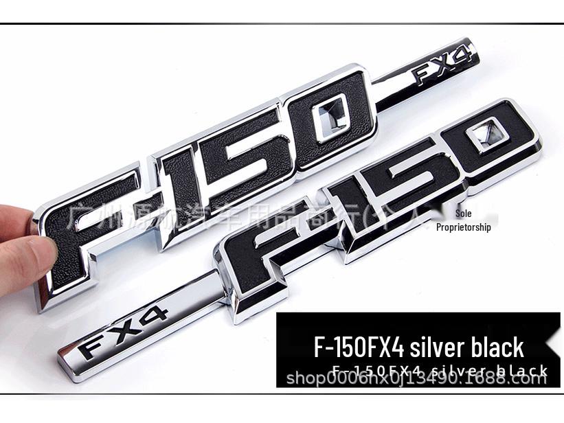 Fits Ford Raptor F150 FX4: Modified Fender Side, Body, Door, Tail Emblem Stickers.