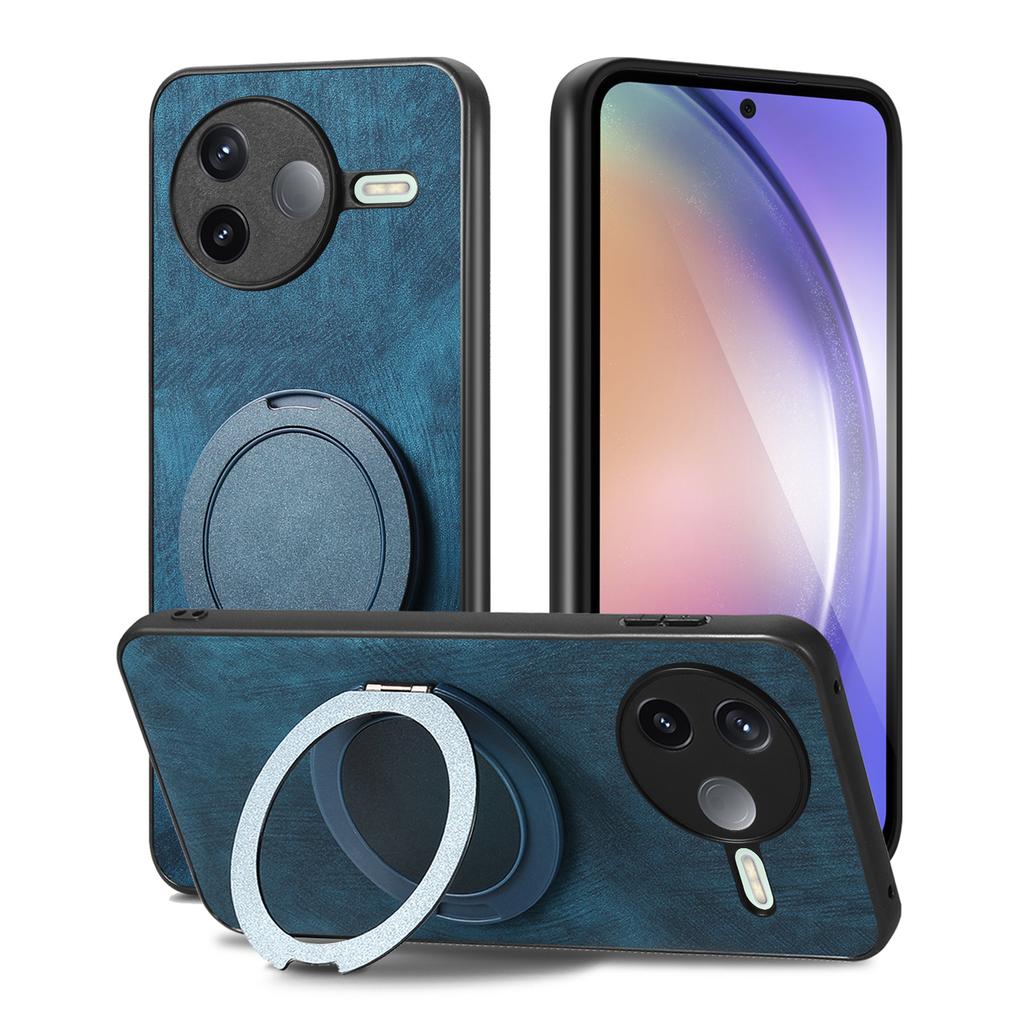 Pro Xiaomi Poco F7 Pro 5G/Xiaomi Redmi K80 5G Pouzdro na telefon s otočným stojánkem, úleva od stresu, retro kožený zadní kryt