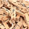 PULABO 50pcs Small 30mm Mini Natural Wooden Clips, Multifunctional Craft Decoration Clips, Photo Paper Pegs, Clothespins, Practical and Novelty