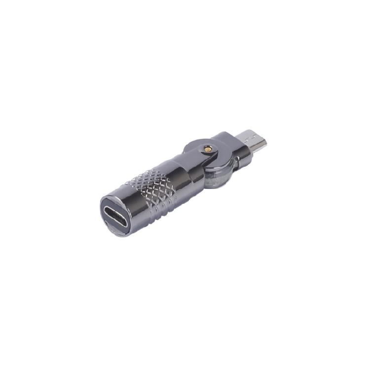 Aluminum Type C/USB To Type C/USB 90 Degree Adapter For 60W Quick Charging Data Transfer Across Multiple Devices