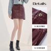 Retro hip leather skirt workwear short skirt