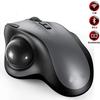JOMAA Ratón ergonómico recargable, ratón inalámbrico con trackball de 2,4 G, control fácil con el pulgar, ratón Bluetooth para PC, ordenador portátil
