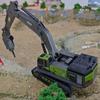 1:55 Excavator Diecasts Children Toy Boys Simulation Alloy+Plastic Crawler Engineering Vehicle Hand Hook Machine Model Gifts