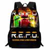 Durable R.E.P.O Kid Backpack for Pupil Students Child School Backpack with Front Pocket,Cartoon Child School Bags for Boys Girls