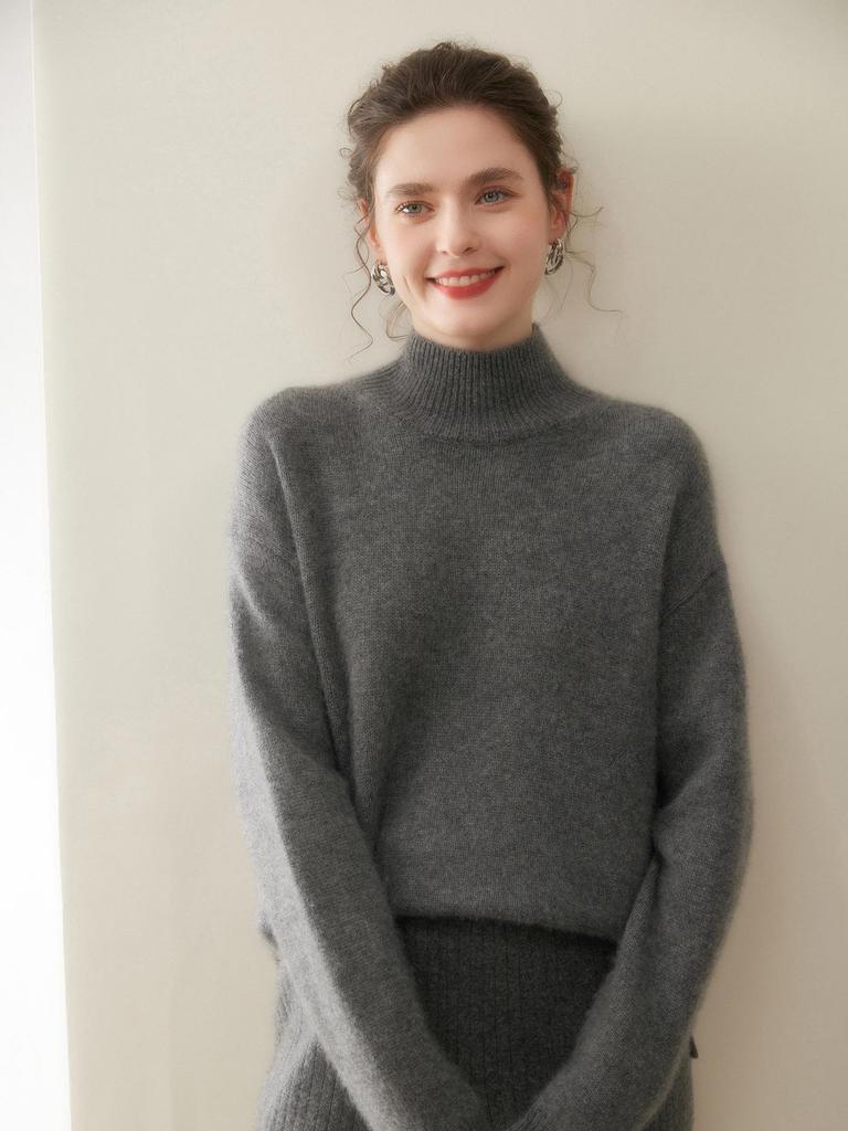 Women's Classic Cashmere Half-High Neck Knitwear