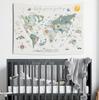 Arazzo Mappa del Mondo Decorazione Stanza Bambini Sala Giochi Arte Murale Decorazione Murale Arredamento Casa Decorazione Stanza Decorazione Murale Miglior Regalo