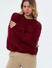 Winter Round Neck Pullover Loose Solid Color Long Sleeved Sweater For Women