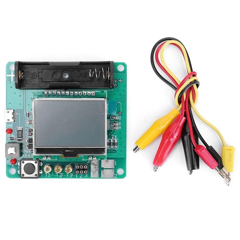 

AEE4-1Set 3.7V ESR Meter Rechargeable Inductor Capacitor Tester Lithium Battery Inductance Capacitance Meter DIY MG328 PC+Metal зелёный