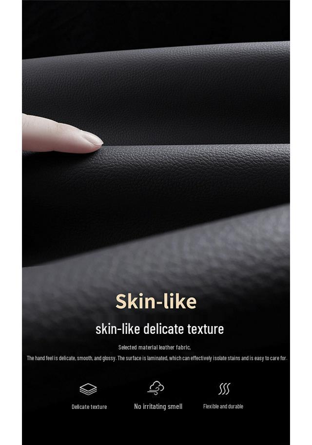 All-Season Universal Five-Seater Leather Car Seat Covers: Full Coverage Mats for Driver, Passenger, and Rear Seats