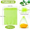 100Pcs Green Protective Bag With Zipperfruit Trees Transparent Mesh Barrier For Plants Perfect For Gardening And Pest Control