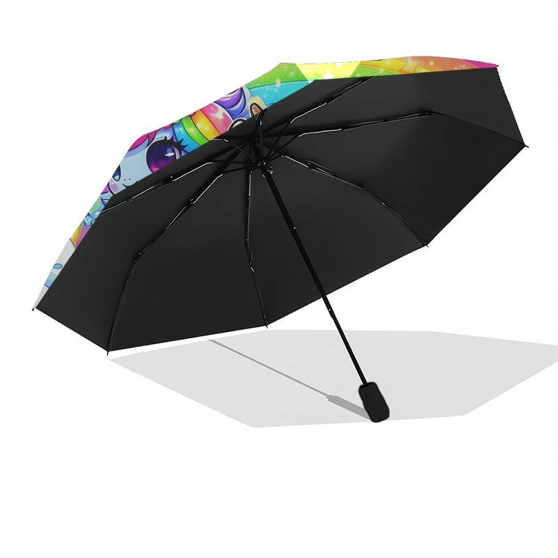 1pz Ombrello Fantasy Unicorno Arcobaleno con Manico in Plastica, Adatto a Tutte le Stagioni Casa Viaggio Ombrello da EsternoDD1561