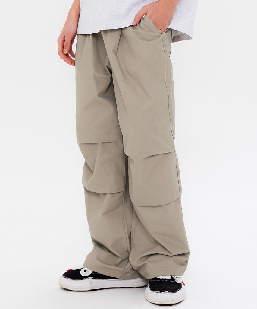 KULTE Cotton Wide Parachute Pants L.Beige