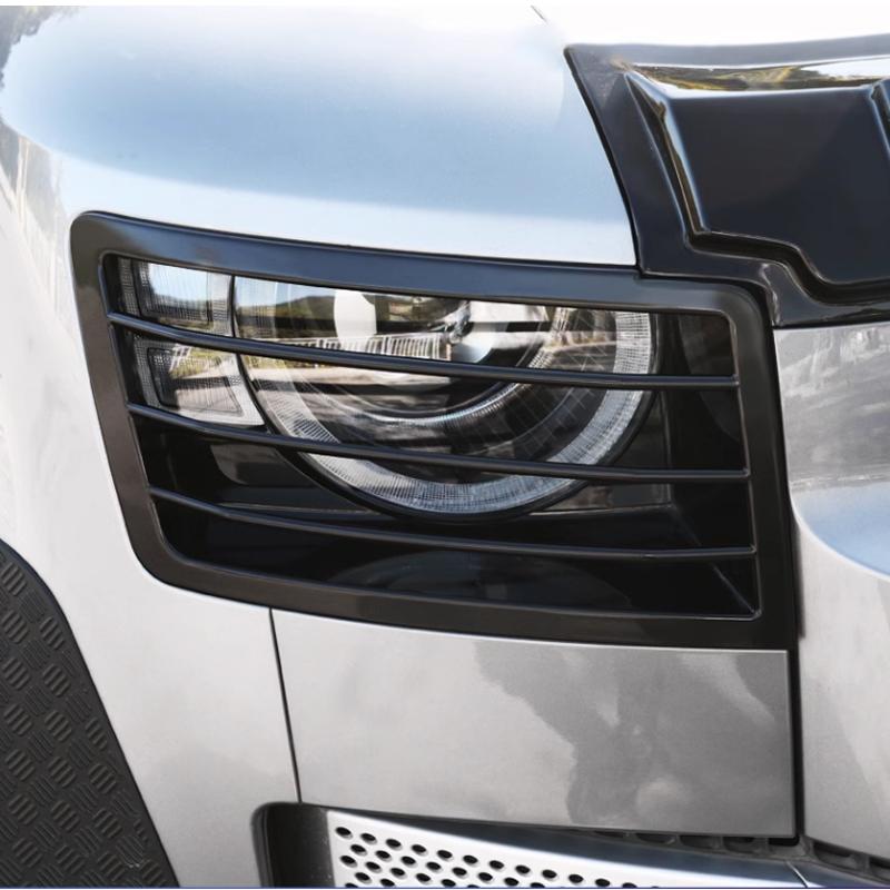 For Land Rover Defender 110 2020-2024 Stainless Steel Car Headlight Lampshade Protection Net Cover Accessories Car Modification